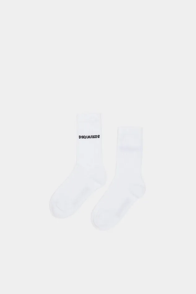 Dsquared2 Underwear Viscose Logo Socks Beige 8211 Men