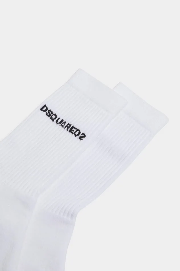 Dsquared2 Underwear Viscose Logo Socks Beige 8211 Men