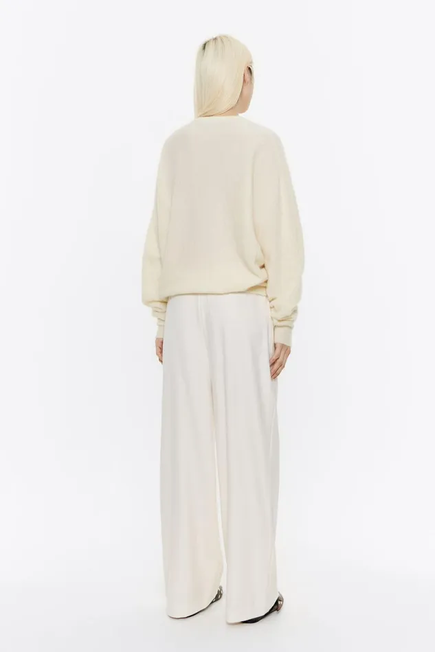 Ecru Cool Wool Joggers Ecru Women Bimba Y Lola Trousers Ecru Cool Wool Joggers Ecru Women Bimba Y Lola Trousers