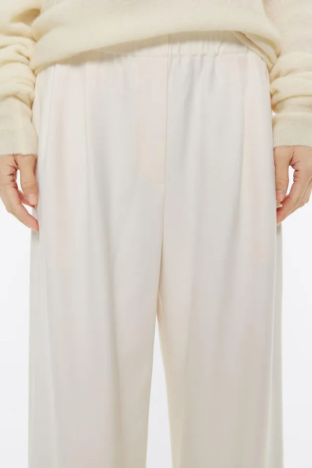 Ecru Cool Wool Joggers Ecru Women Bimba Y Lola Trousers Ecru Cool Wool Joggers Ecru Women Bimba Y Lola Trousers