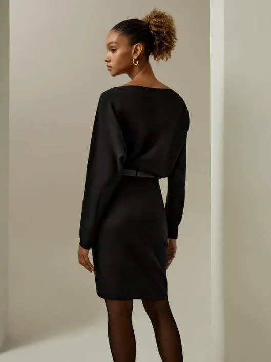Elegant Long Sleeve Silk Mini Dress Women Jumpsuits Lilysilk Dresses