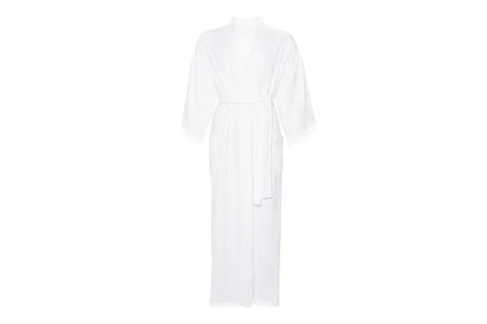 ERES Fraicheur Long Robe Blanc Women Beachwear and Accessories