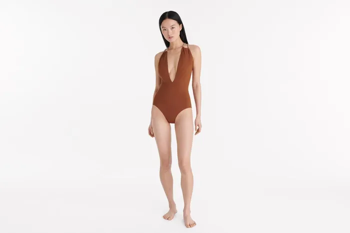 ERES Pirouette Sophisticated OnePiece CarameloPercale Women OnePiece Swimsuits