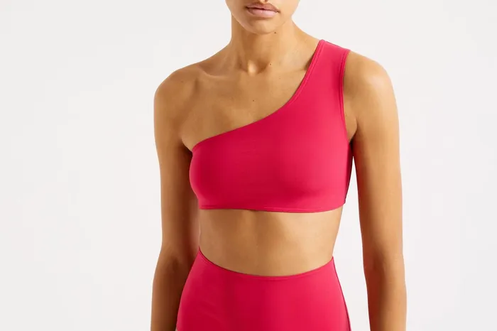 ERES Symbole OneShoulder Crop Top Grenadine 23e Women TwoPieces Swimsuits