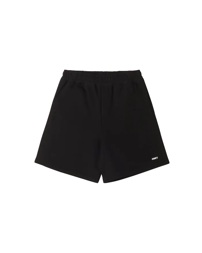 EST WORKS BOLD SWEATSHORT Black BOTTOMS OBEY Clothing Men