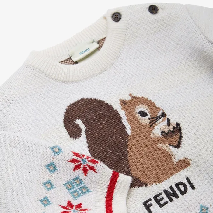 Fendi Baby Girl Baby Sweater Crewneck Baby Jumper 8211 Kids