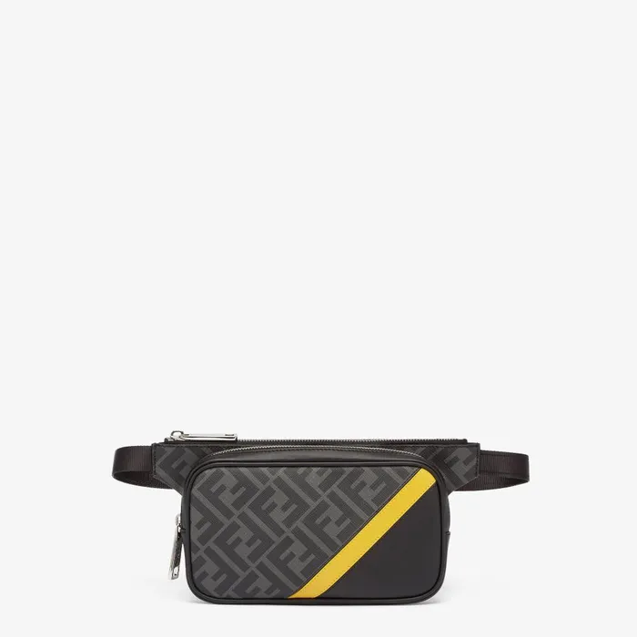 Fendi Belt Bags Fendi Diagonal Belt Bag Black FF Fabric Belt Bag 8211 Men