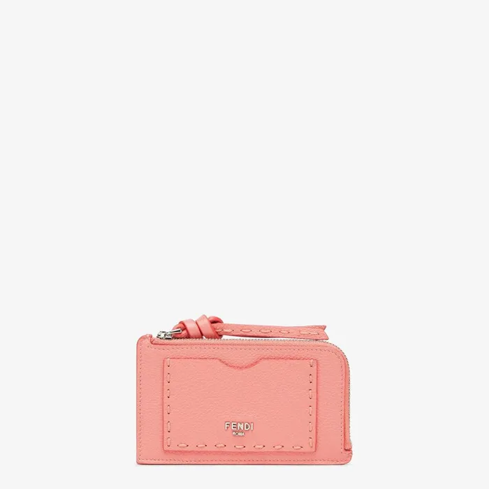 Fendi Card Holders Peekaboo Card Case Pink Selleria Card Holder 8211 Women