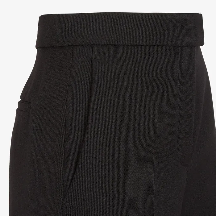 Fendi Coordinated Sets Pants Black Grain De Poudre Wool Pants 8211 Women