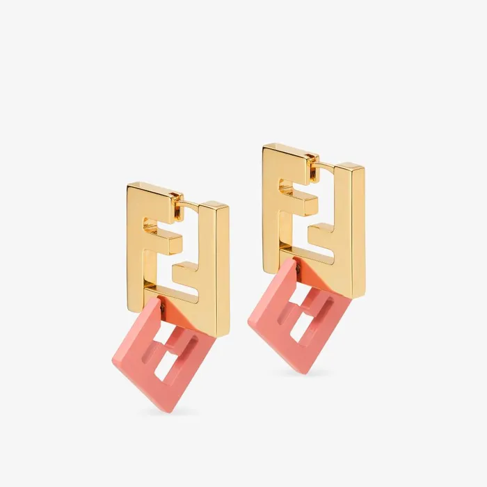 Fendi Earrings Forever Fendi Earrings Gold And Peachcolored Metal Earrings 8211 Women