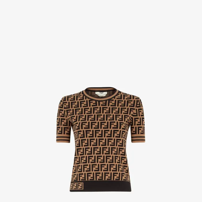 Fendi Essentials For Women Sweater Fabric FF Motif Sweater 8211 Women