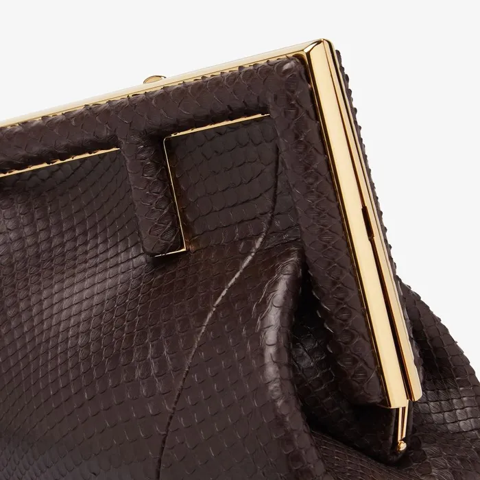 Fendi Exotic Bags Fendi First Small Dark Brown Python Leather Bag 8211 Women