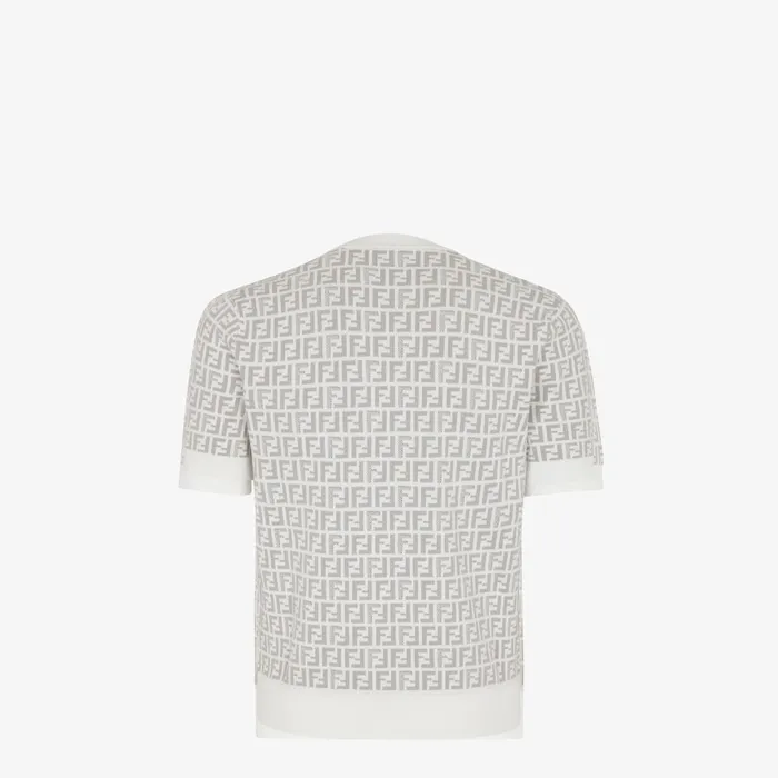 Fendi Knitwear Jumper White Fabric Jumper 8211 Men