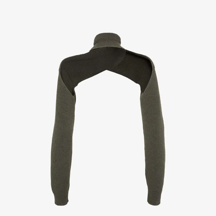 Fendi Knitwear Shrug Dark Green Wool And Cashmere Shrug 8211 Women