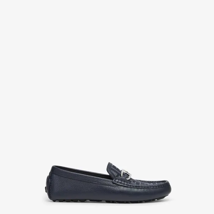 Fendi Loafers and Drivers Fendi O039Lock Driving Shoes Blue FF Jacquard And Blue Leather Driving Shoes 8211 Men Fendi Loafers and Drivers Fendi O039Lock Driving Shoes Blue FF Jacquard And Blue Leather Driving Shoes 8211 Men