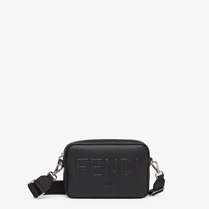 Fendi Messenger Bags Fendi Roma Camera Case Black Leather Bag 8211 Men