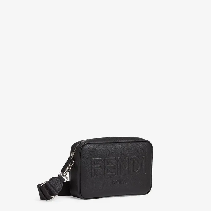 Fendi Messenger Bags Fendi Roma Camera Case Black Leather Bag 8211 Men