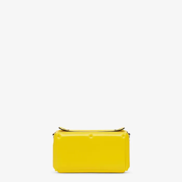 Fendi Messenger Bags Soft Trunk Baguette Yellow Padded Nappa Leather Bag 8211 Men