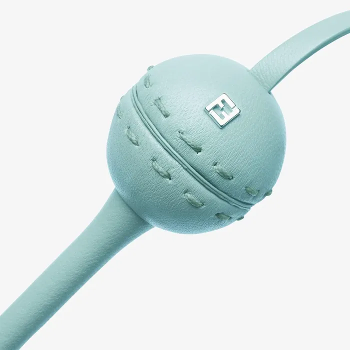 Fendi Necklaces Lollipop Holder Necklace Light Blue Leather FENDI X Chupa Chups Necklace 8211 Women