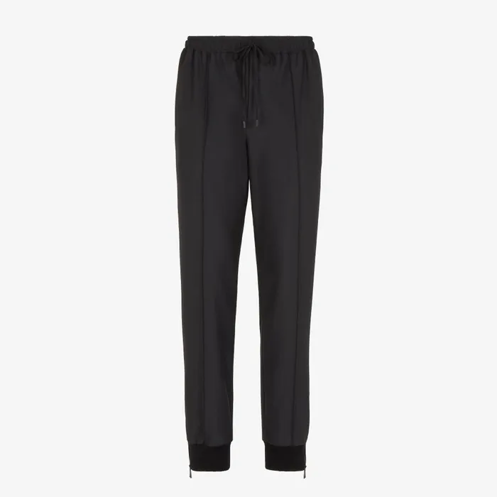 Fendi Pants and Shorts Pants Black Wool Pants 8211 Men