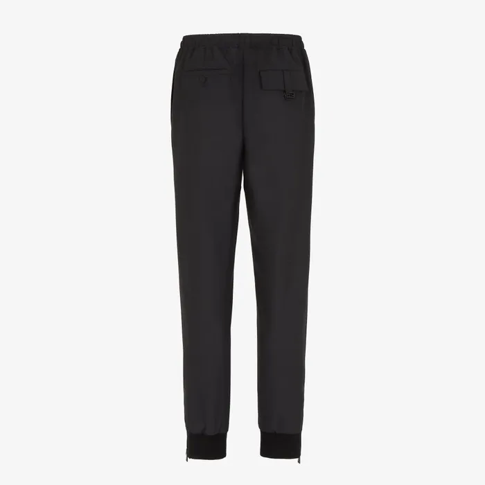 Fendi Pants and Shorts Pants Black Wool Pants 8211 Men