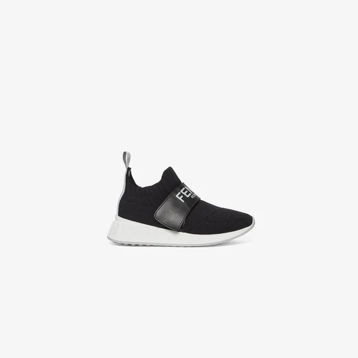 Fendi Shoes Junior Sneakers Black Mesh Junior Sneakers 8211 Kids
