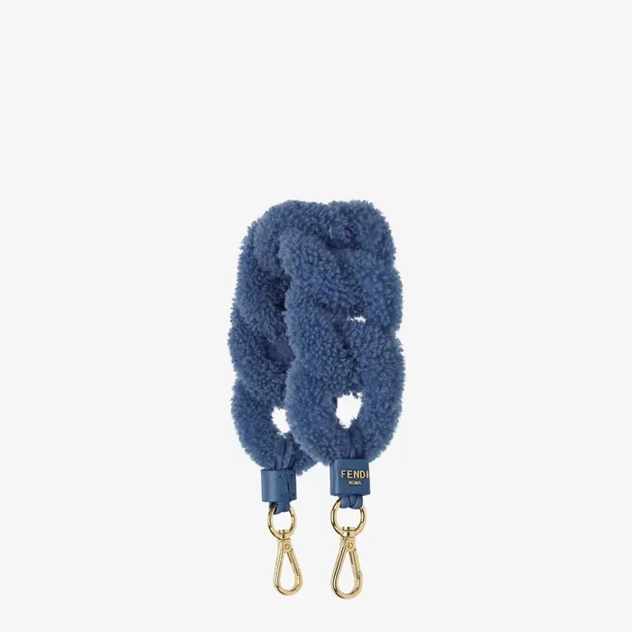 Fendi Shoulder Straps and Bag Accessories Mini Strap You Blue Sheepskin Shoulder Strap 8211 Women