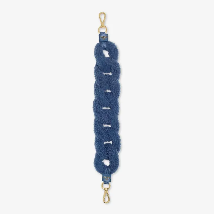 Fendi Shoulder Straps and Bag Accessories Mini Strap You Blue Sheepskin Shoulder Strap 8211 Women