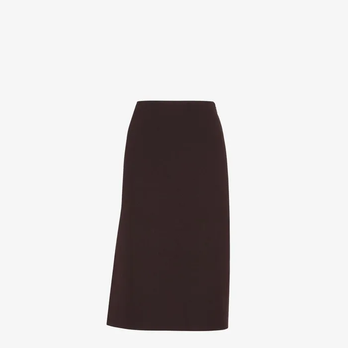 Fendi Skirts Skirt Burgundy Grain De Poudre Wool Skirt 8211 Women