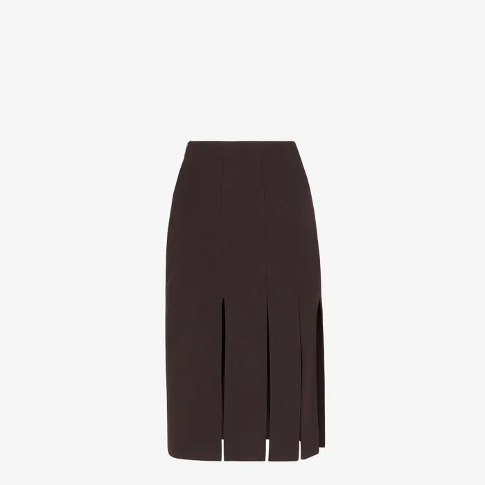 Fendi Skirts Skirt Burgundy Grain De Poudre Wool Skirt 8211 Women