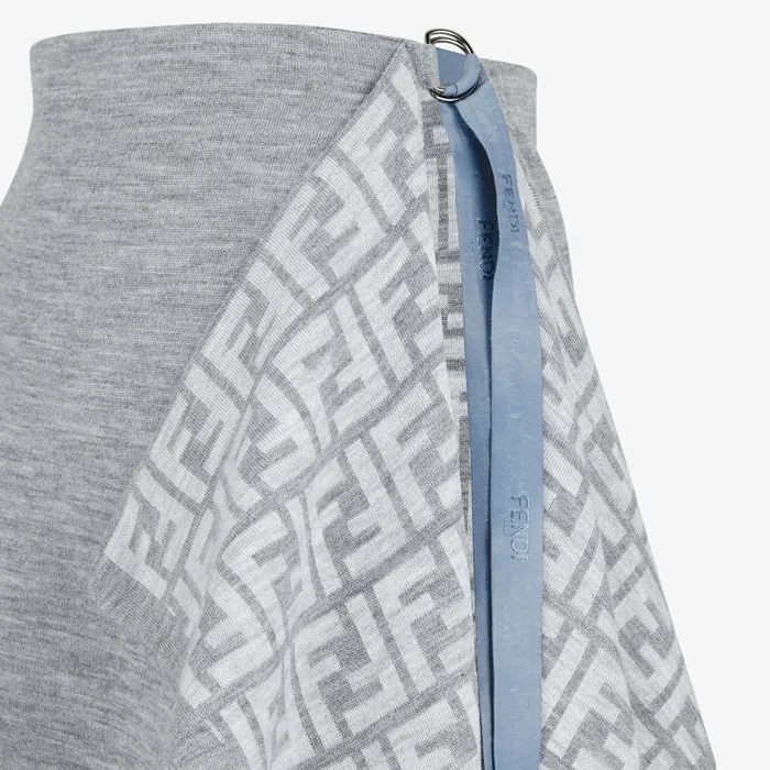Fendi Skirts Skirt Gray Wool Skirt 8211 Women