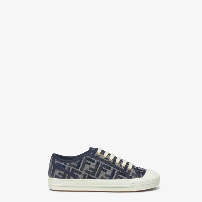 Fendi Sneakers Domino Blue FF Denim Lowtops 8211 Women