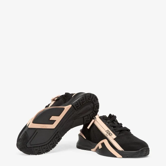 Fendi Sneakers Fendi Flow Black Nylon And Suede Lowtops 8211 Women