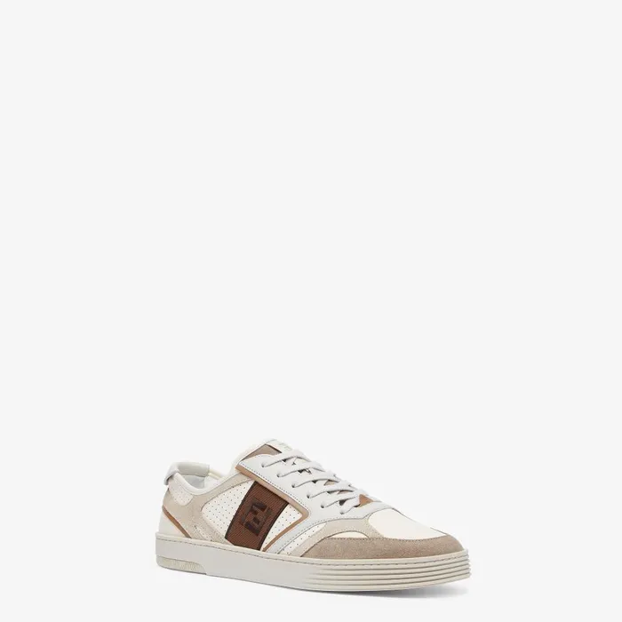 Fendi Sneakers Fendi Step Beige Leather Lowtops 8211 Men