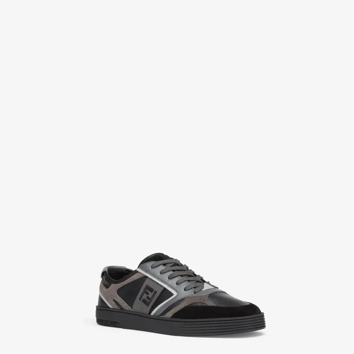 Fendi Sneakers Fendi Step Black Leather Lowtops 8211 Men