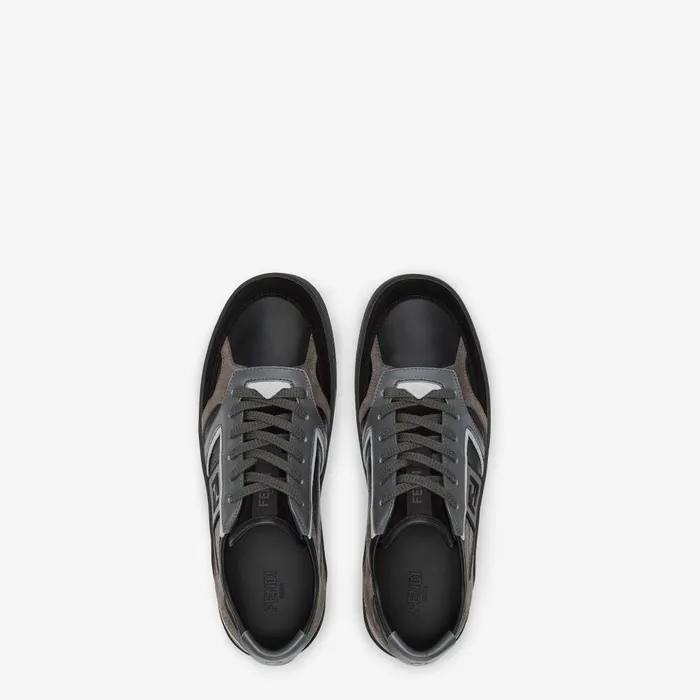 Fendi Sneakers Fendi Step Black Leather Lowtops 8211 Men