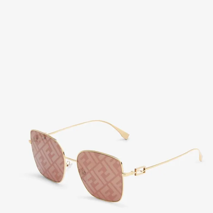 Fendi Sunglasses Baguette Sunglasses Featuring Brown Lenses With FF Logo 8211 Women
