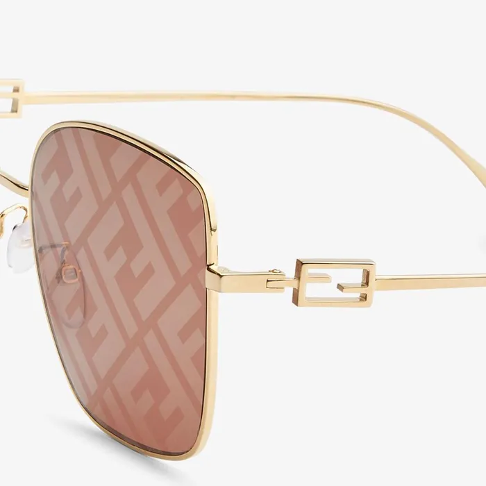 Fendi Sunglasses Baguette Sunglasses Featuring Brown Lenses With FF Logo 8211 Women