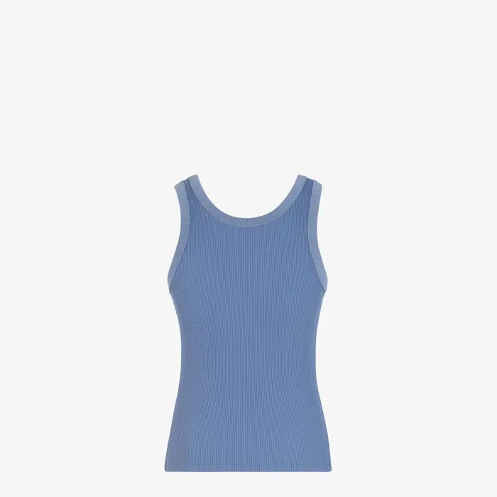 Fendi Tshirts and Polos Tank Top Blue Cotton Top 8211 Men