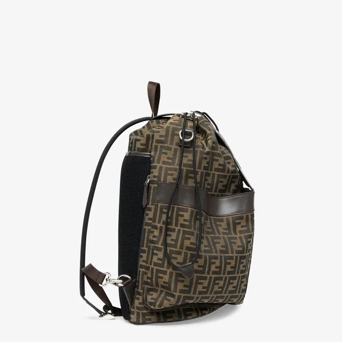 Fendi Travel Fendi Strike Large FF Jacquard Fabric Backpack 8211 Men