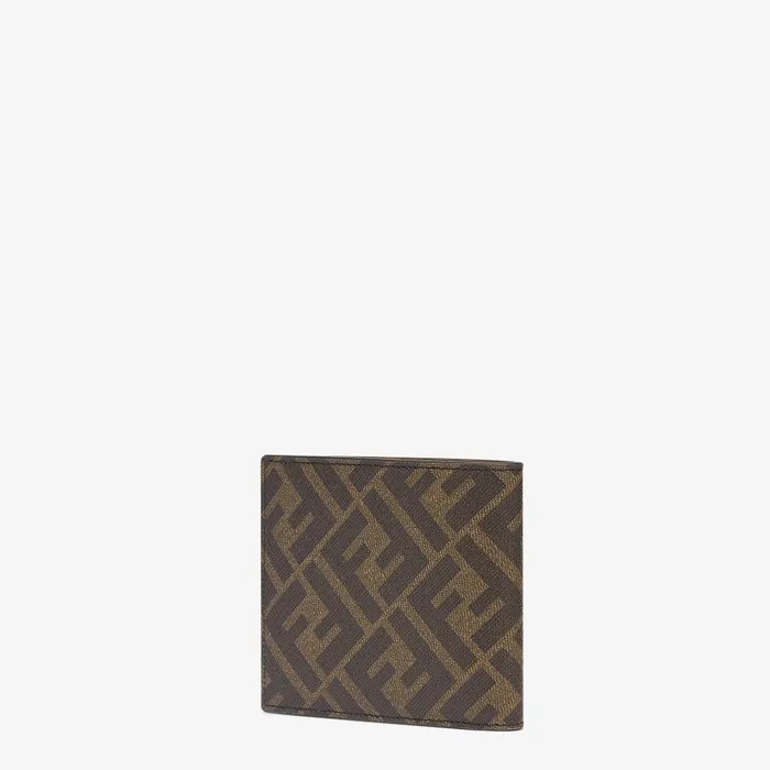 Fendi Wallets Fendi Diagonal Wallet Brown Fabric Bifold 8211 Men