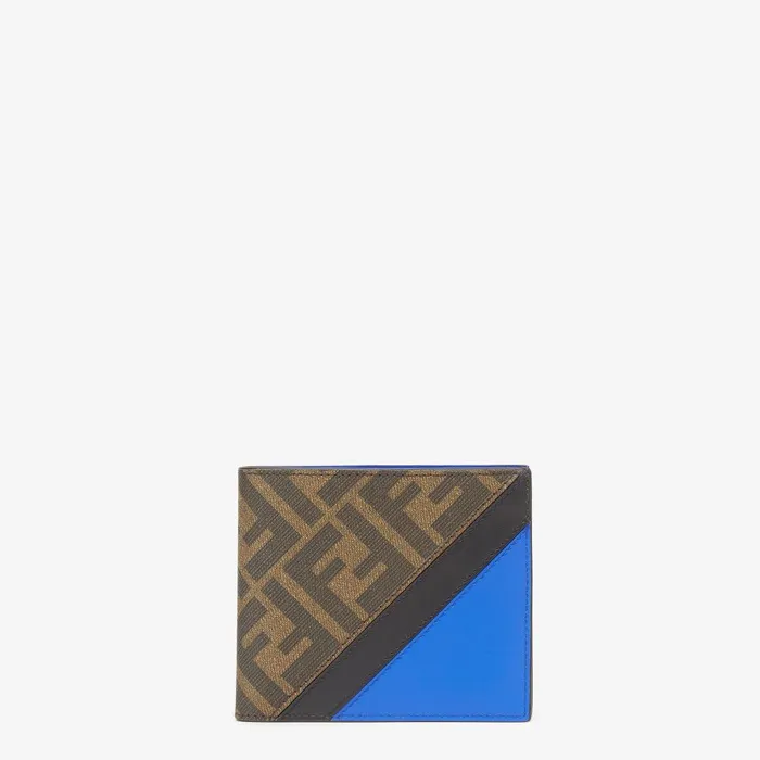 Fendi Wallets Fendi Diagonal Wallet Brown FF Canvas Bifold Wallet 8211 Men