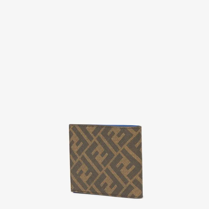 Fendi Wallets Fendi Diagonal Wallet Brown FF Canvas Bifold Wallet 8211 Men