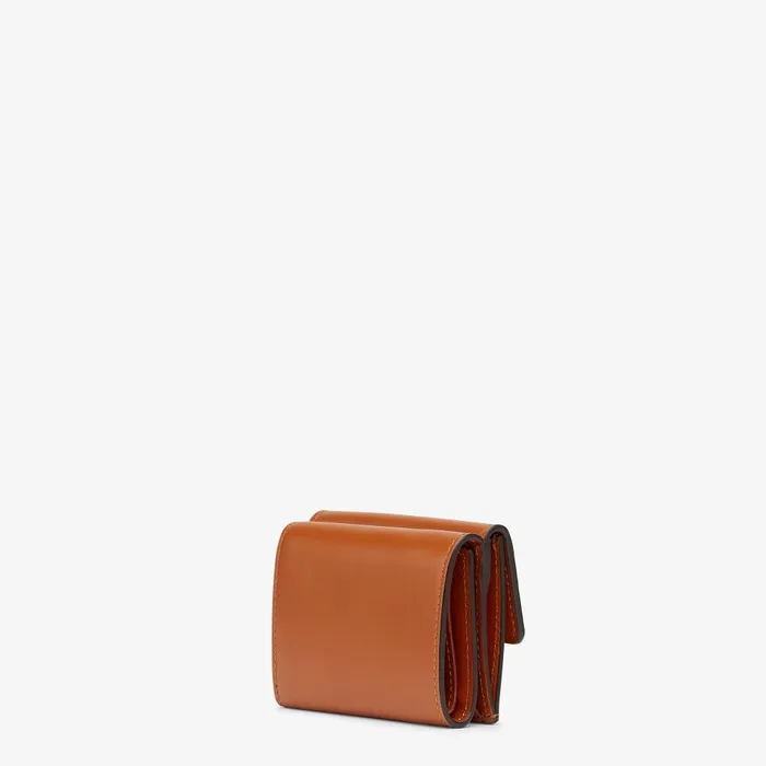 Fendi Wallets Fendi Roma Micro Trifold Brown Leather Wallet 8211 Women