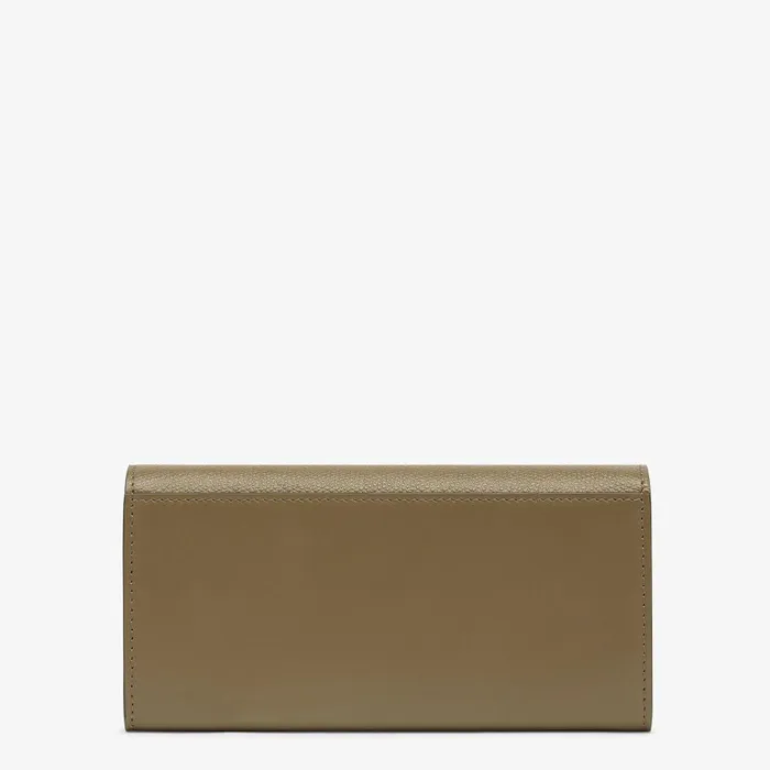 Fendi Wallets On Chain FF Diamonds Continental With Chain Green Leather Wallet 8211 Women