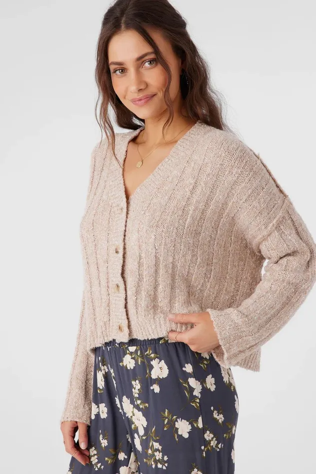 FERRIS BUTTON FRONT SWEATER CARDIGAN Otml Hthr Women O039NEILL Clothing