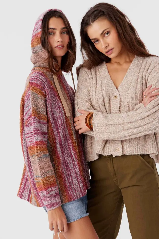 FERRIS BUTTON FRONT SWEATER CARDIGAN Otml Hthr Women O039NEILL Clothing