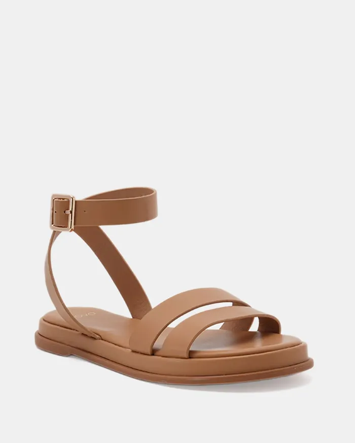 Flat Sandals TAHJ CAMEL Strappy Sandals NOVO Shoes Women