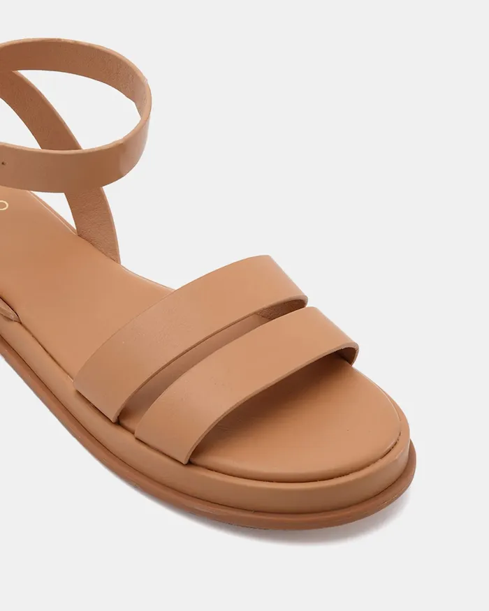 Flat Sandals TAHJ CAMEL Strappy Sandals NOVO Shoes Women