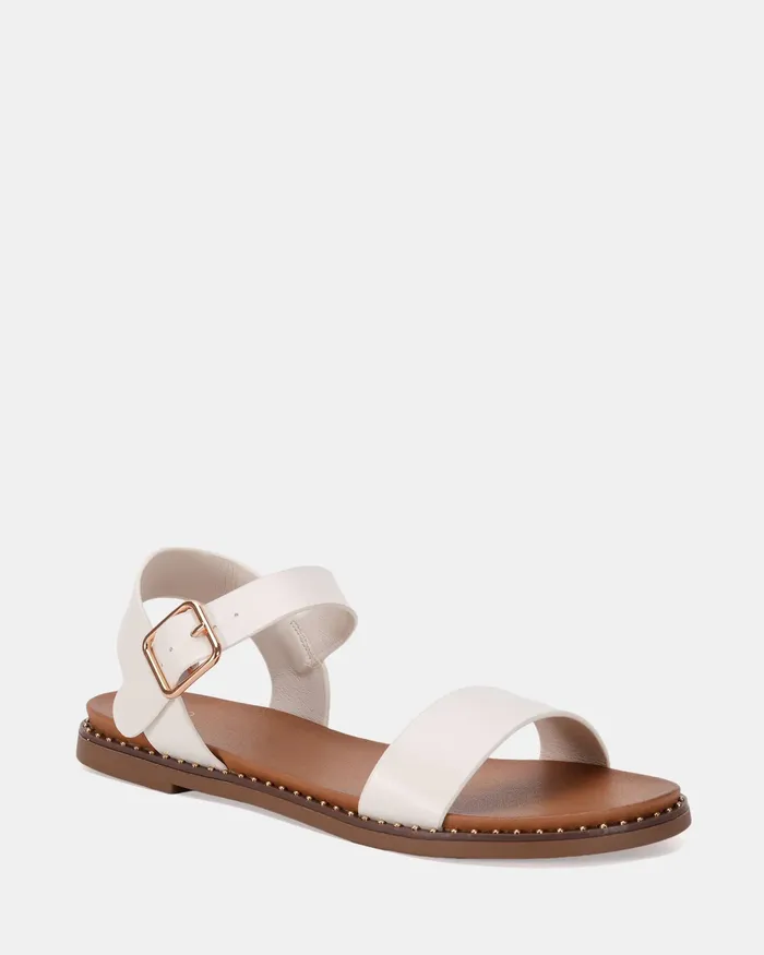 Flat Sandals TRAINOR WHITE Strappy Sandals NOVO Shoes Women